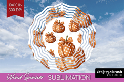 Boho Pumpkin Wind Spinner Sublimation PNG - Coquette Round Product Image 1