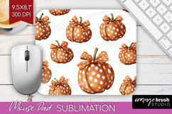 Boho Pumpkin Mouse Pad Sublimation - Coquette Mousepad PNG Product Image 1