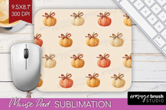 Boho Pumpkin Mouse Pad Sublimation - Coquette Mousepad PNG Product Image 1