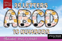 Pumpkin Doodle Aphabet Clipart - Autumn Letters PNG Product Image 1