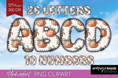 Pumpkin Doodle Aphabet Clipart - Autumn Letters PNG Product Image 1