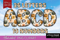 Pumpkin Doodle Aphabet Clipart - Autumn Letters PNG Product Image 1