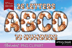 Pumpkin Doodle Aphabet Clipart - Autumn Letters PNG Product Image 1
