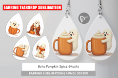 Earring Boho Pumpkin Ghosts Product Image 1