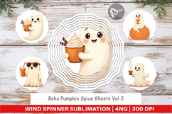 Wind Spinner Boho Pumpkin Ghosts Product Image 1