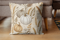 boho pumpkin design, wild flower pattern, neutral earthy background, feather macrame art, taupe autumn boho, pampas grass design, desert tone pattern, minimalist fall art, ethnic pumpkin design, natural element paper