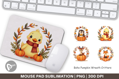 Mouse Pad Boho Pumpkin Critters Product Image 1