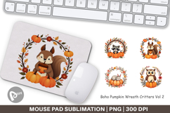 Mouse Pad Boho Pumpkin Critters Product Image 1