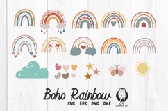 Boho Rainbow hand drawn svg Product Image 1