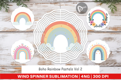 Wind Spinner Boho Rainbow Pastels Product Image 1