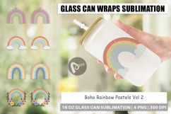 Glass Can Boho Rainbow Pastels Product Image 1