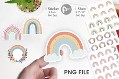 Boho Rainbow Pastels Sticker Product Image 1