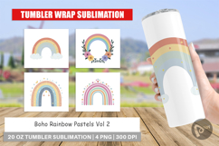 Tumbler Boho Rainbow Pastels Product Image 1