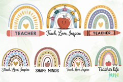 Boho Rainbow Teacher Sublimation Product Image 6