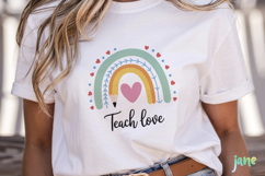 Boho Rainbow Teacher Sublimation Product Image 2