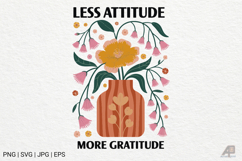 Boho Retro Flowers with Quotes SVG PNG Product Image 1