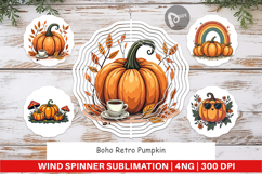 Wind Spinner Boho Retro Pumpkin Product Image 1