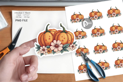 Boho Retro Pumpkin Sticker Product Image 1