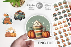 Boho Retro Pumpkin Sticker Product Image 1