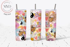 Retro Wild Flower, Yin Yang, Sublimation Tumbler Design Product Image 1