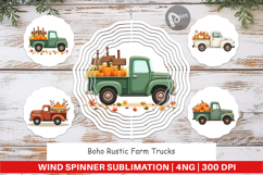 Wind Spinner Boho Farm Trucks Product Image 1