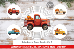 Wind Spinner Boho Farm Trucks Product Image 1