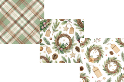 boho winter paper, winter seamless pattern, holiday boho pattern, winter plaid texture, hygge winter background, farmhouse winter printable, winter greenery pattern, vintage holiday paper, festive winter wrapping, woodland winter pattern