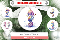 Boho Seahorse Tribal Ornament Product Image 1