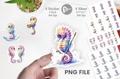 Boho Seahorse Tribal Sticker Product Image 1
