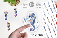 Boho Seahorse Tribal Sticker Product Image 1