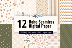 Boho Seamless Digital Paper Pattern Product Image 1
