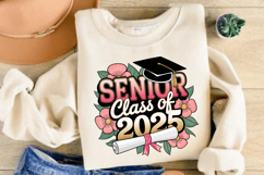 Boho Senior 2025 PNG, Pink Senior PNG, Glitter Senior 2025 Product Image 2