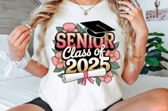 Boho Senior 2025 PNG, Pink Senior PNG, Glitter Senior 2025 Product Image 3