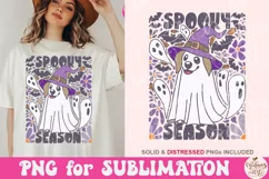 Retro Ghost Dog PNG, Spooky Season PNG Product Image 1