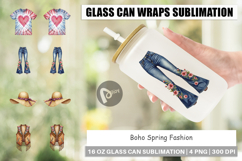 Boho Spring Fashion 70s Glass Can Product Image 1