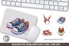 Boho Spring Fashion 70s Mouse Pad Product Image 1