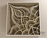 mandala SVG template for Cricut and Glowforge with intricate multi-layer detail