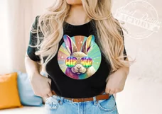 HIP HOP PNG, groovy Easter bunny sublimation design Product Image 5