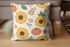 boho sunflower pumpkin, dreamy neutral design, earthy macrame pattern, natural elements background, autumn boho art, bohemian style paper, earthy tones design, dreamy autumn pattern, artistic boho design, neutral palette art