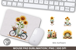 Mouse Pad Boho Sunflowers Product Image 1