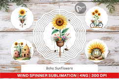 Wind Spinner Boho Sunflowers Product Image 1