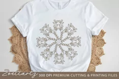 Floral Mandala SVG PNG EPS DXF Flowers Leaves Mandala SVG Product Image 2