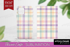 Boho Plaid Phone Case PNG - Beige Tartan Case PNG Product Image 1