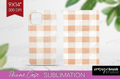 Boho Plaid Phone Case PNG - Beige Tartan Case PNG Product Image 1