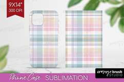 Boho Plaid Phone Case PNG - Beige Tartan Case PNG Product Image 1