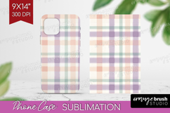 Boho Plaid Phone Case PNG - Beige Tartan Case PNG Product Image 1