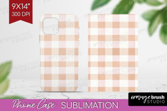 Boho Plaid Phone Case PNG - Beige Tartan Case PNG Product Image 1