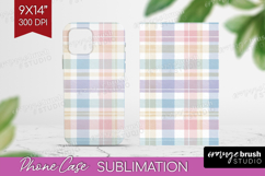 Boho Plaid Phone Case PNG - Beige Tartan Case PNG Product Image 1