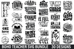 Boho Teacher SVG Bundle -Boho Teacher SVG Design Product Image 1