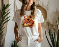 Sunflowers and Pumpkins thanksgiving sublimation design Product Image 2